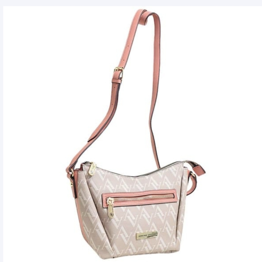 Adrienne Vittadini Serafina Crossbody NWT, Color: Coral/ taupe